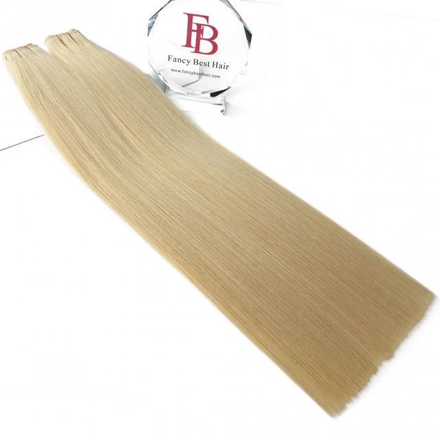 #613 Bleach Blonde Machine Weft Hair