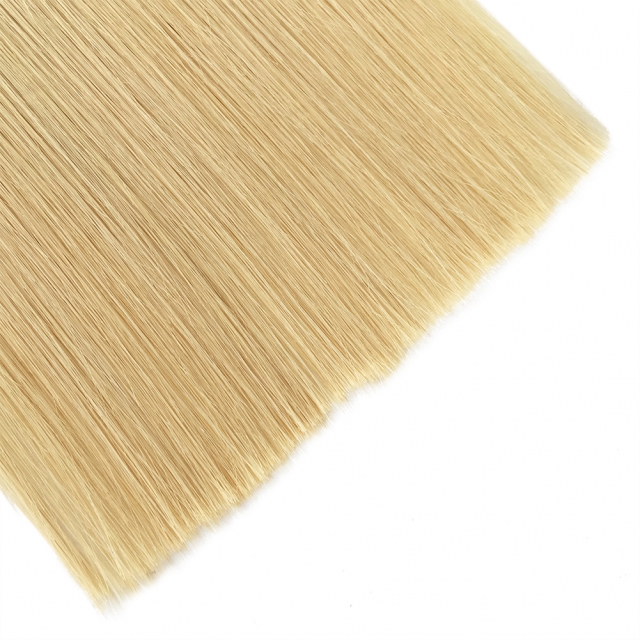 #613 Bleach Blonde Machine Weft Hair