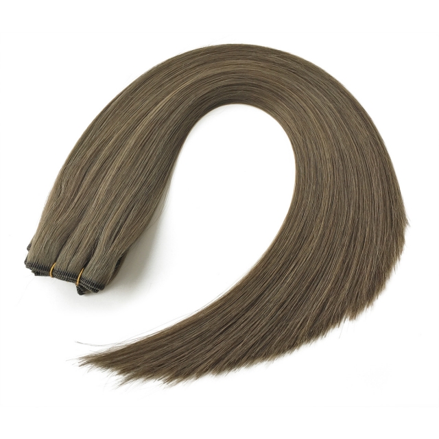 #4B Chocolate Brown Machine Weft Hair