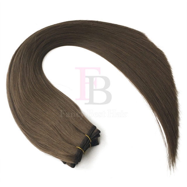#5 Chestnut Brown Machine Weft Hair