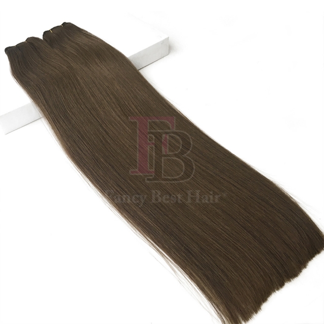 #5 Chestnut Brown Machine Weft Hair