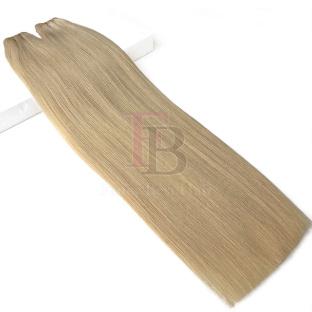#22 Light Ash Blonde Machine Weft Hair