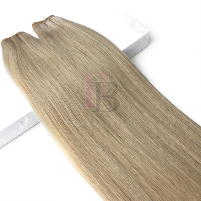 #22 Light Ash Blonde Machine Weft Hair