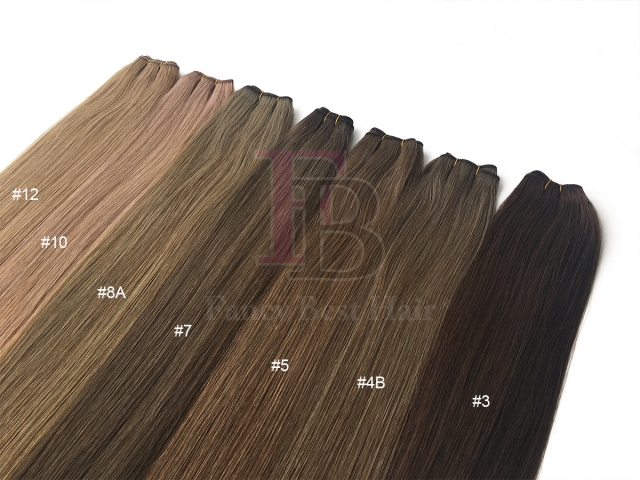 #12 Ash Blonde Machine Weft Hair