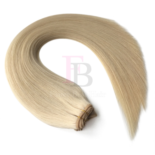 #22 Light Ash Blonde Machine Weft Hair