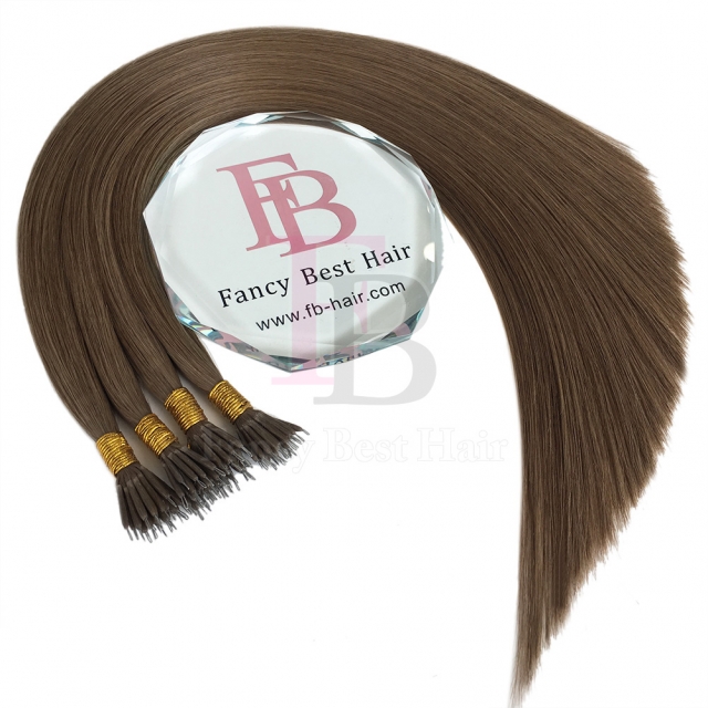 #8 Medium Golden Brown Nano Ring Hair
