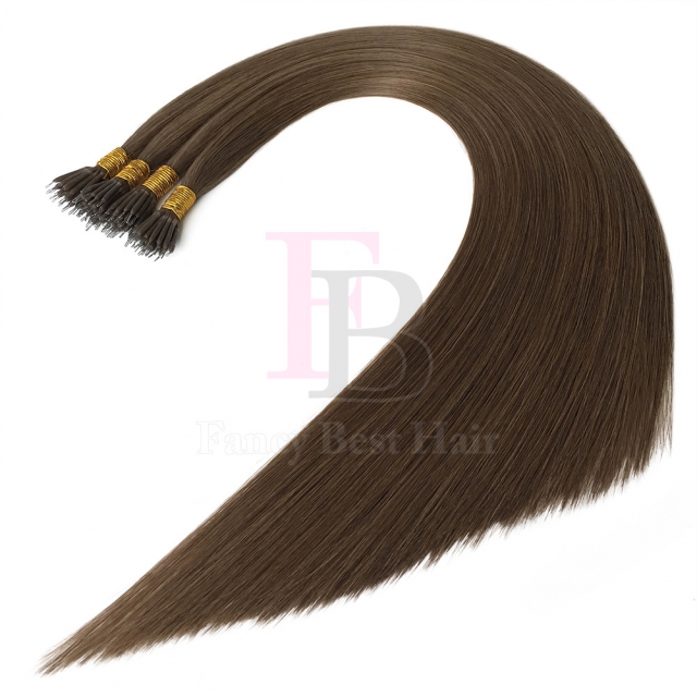 #8 Medium Golden Brown Nano Ring Hair