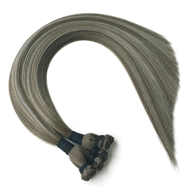 #T7-P7/ice Rooted Balayage Hand Tied Weft