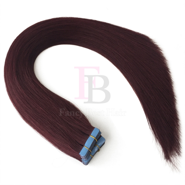 #99j Dark Wine tape hair