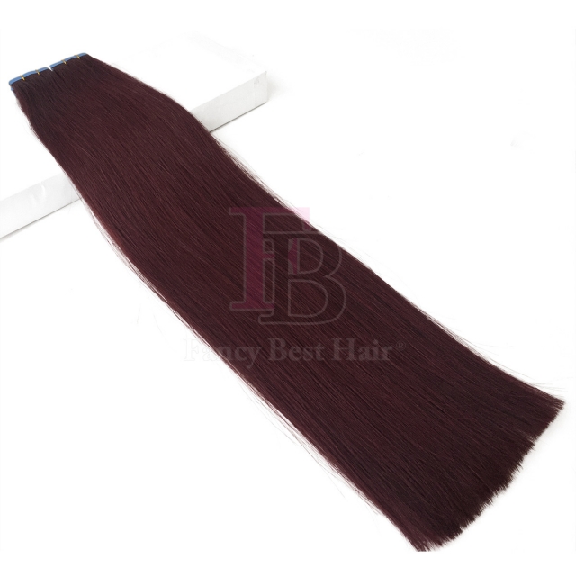 #99j Dark Wine tape hair