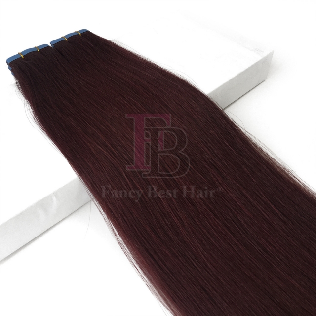 #99j Dark Wine tape hair