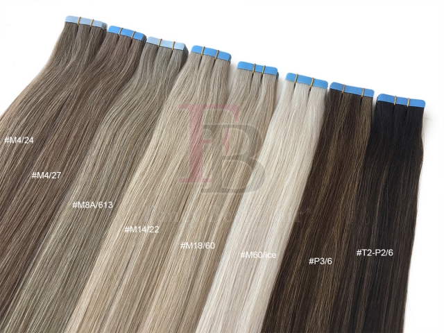 #M4/27 Mixed color tape hair