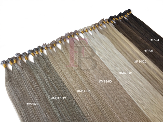 #M18/60 Mixed Color  Flat Tip Hair