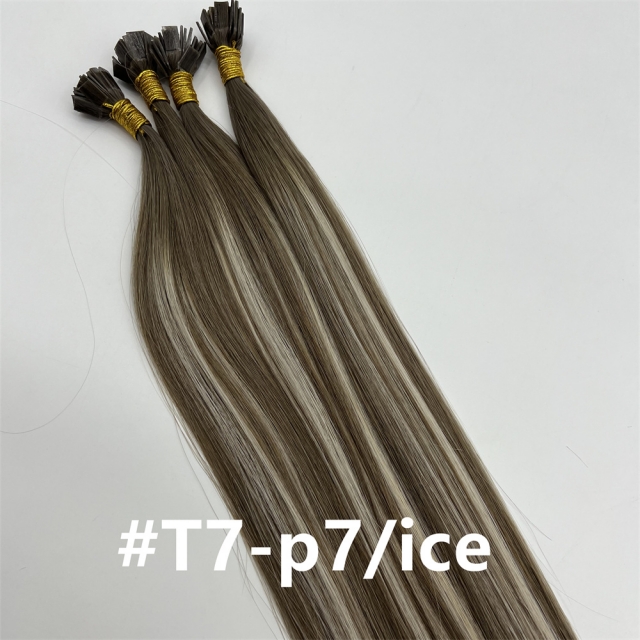 #T7-P7/ice Rooted Balayage Flat tip hair