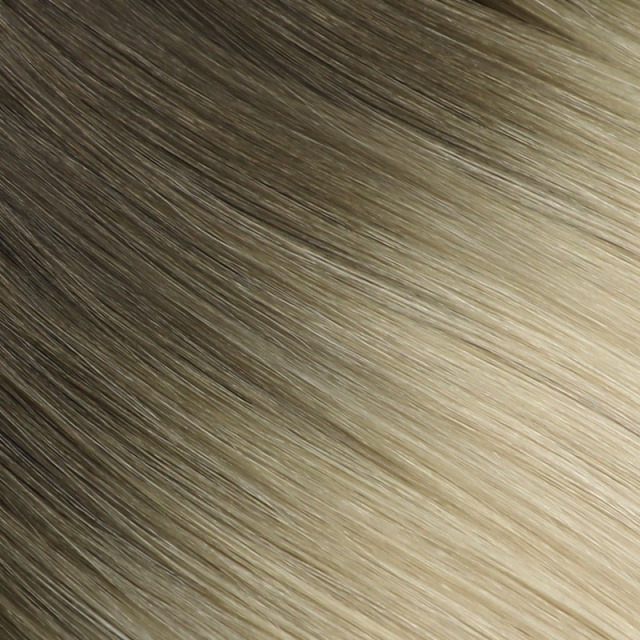 #T7-m60/ice Rooted Balayage Flat Weft Hair Extensions