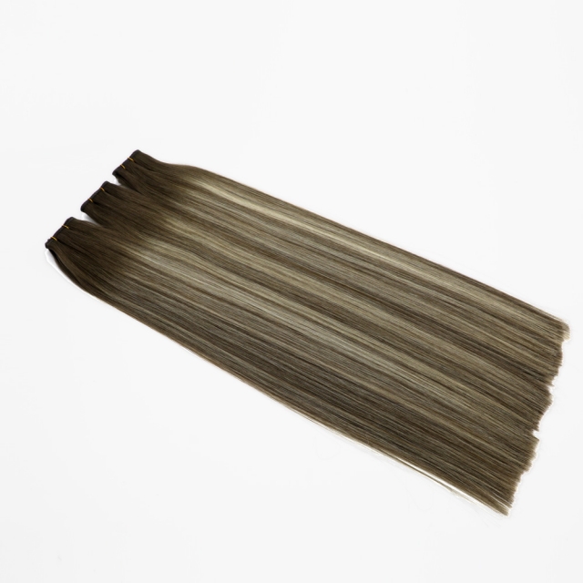 #T7-P7/ICE Rooted Balayage Flat Weft Hair Extensions