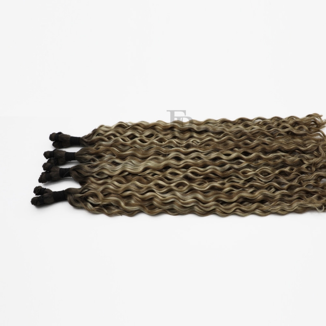 Curly --- #T4-8/60 Hand Tied Weft