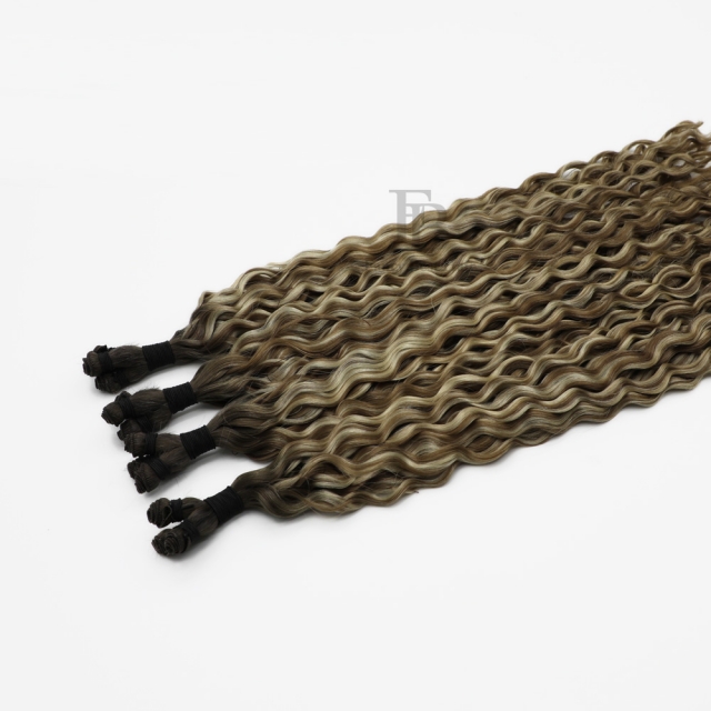 Curly --- #T4-8/60 Hand Tied Weft
