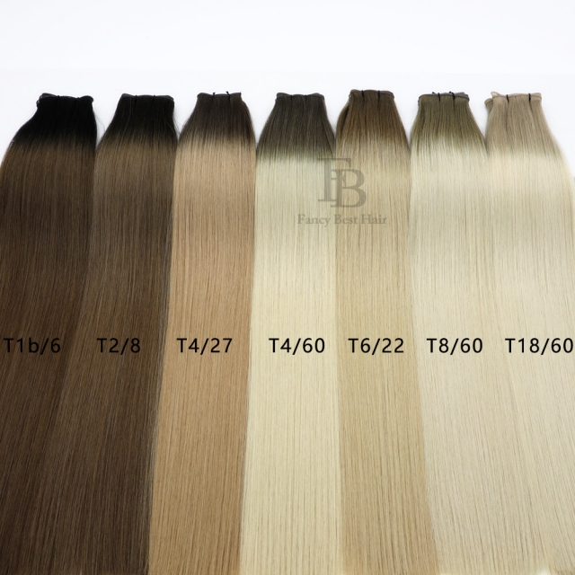 #T6-22 Ombre  Hand Tied Weft