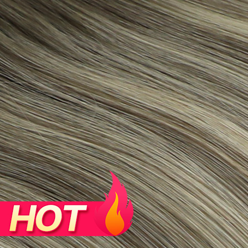 #T7-7/ice Rooted Balayage Hand Tied Weft