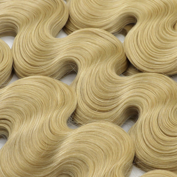 #22 Light Ash Blonde- Hand Tied Weft - Body Wave