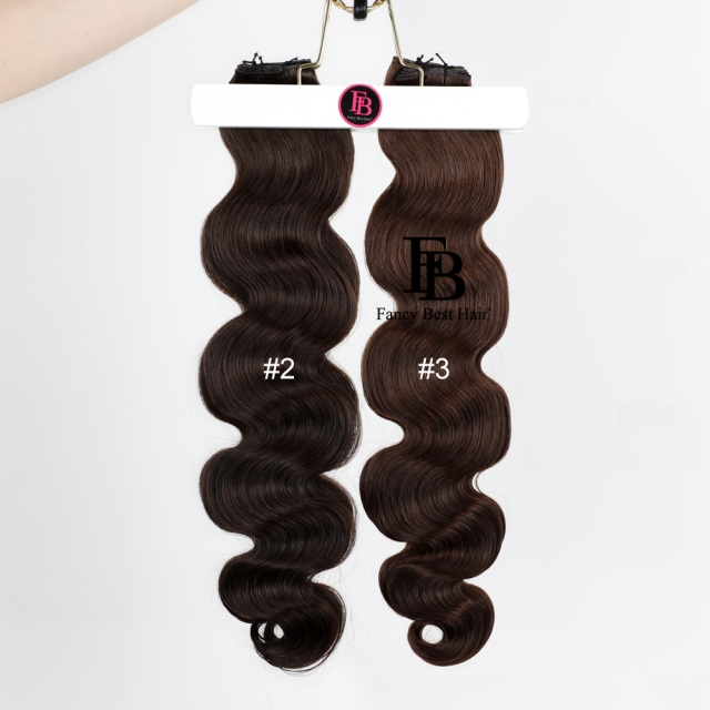 #3  Dark Brown- Hand Tied Weft - Body Wave