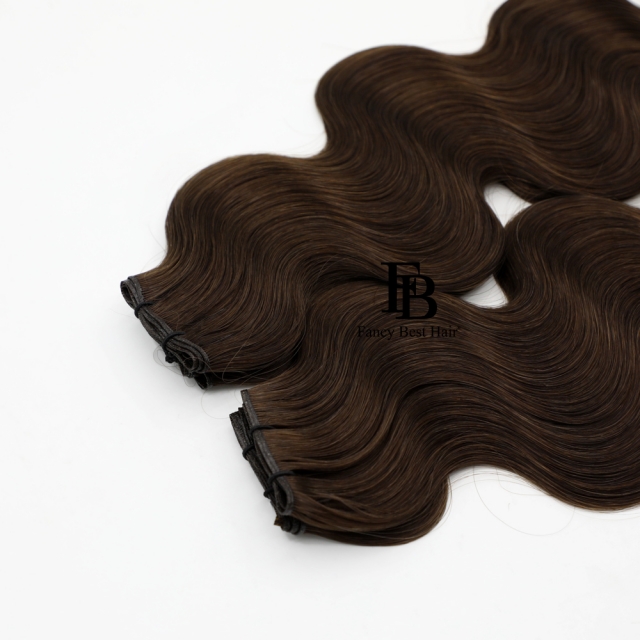 #3  Dark Brown- Hand Tied Weft - Body Wave