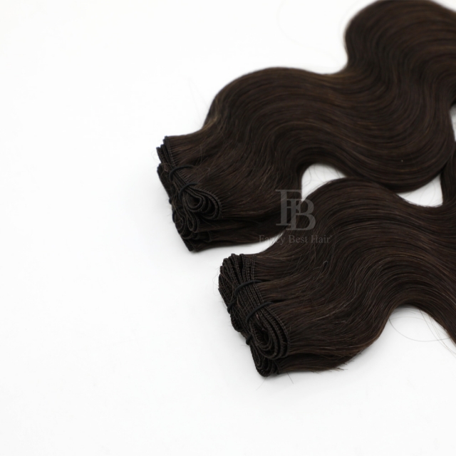 #2 Darkest Brown - Hand Tied Weft - Body Wave