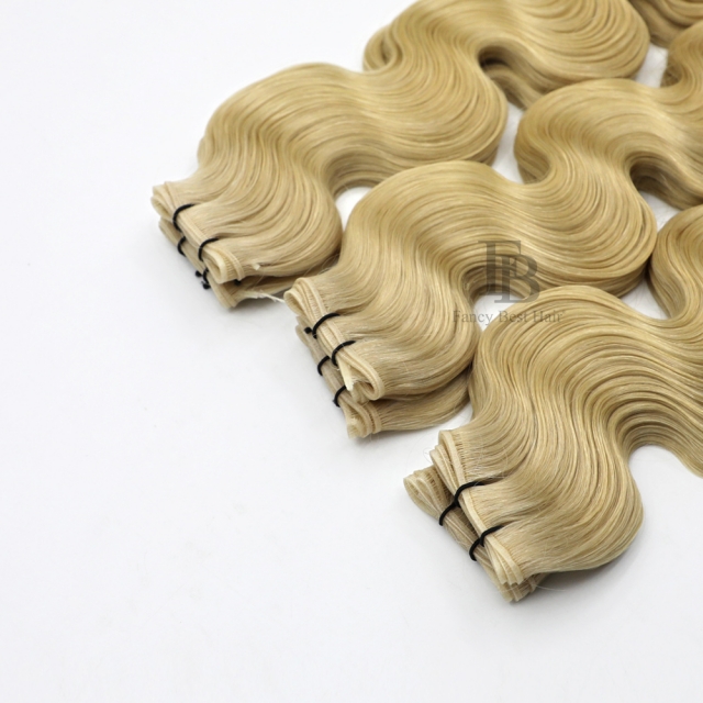 #22 Light Ash Blonde- Hand Tied Weft - Body Wave