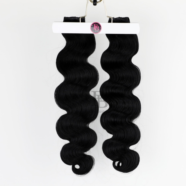 #1 Jet Black - Hand Tied Weft- Body Wave