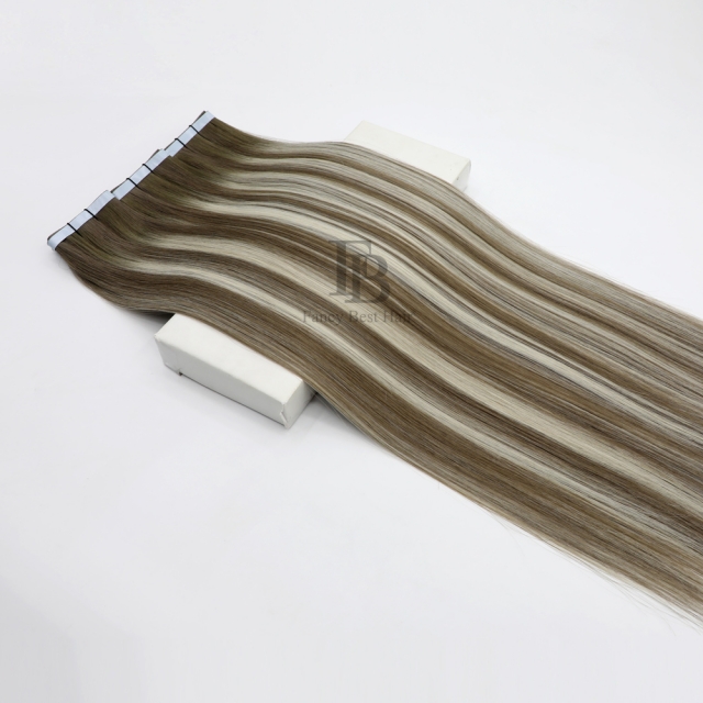 #T7-P7/ice Rooted Balayage - Genius Tape in Weft
