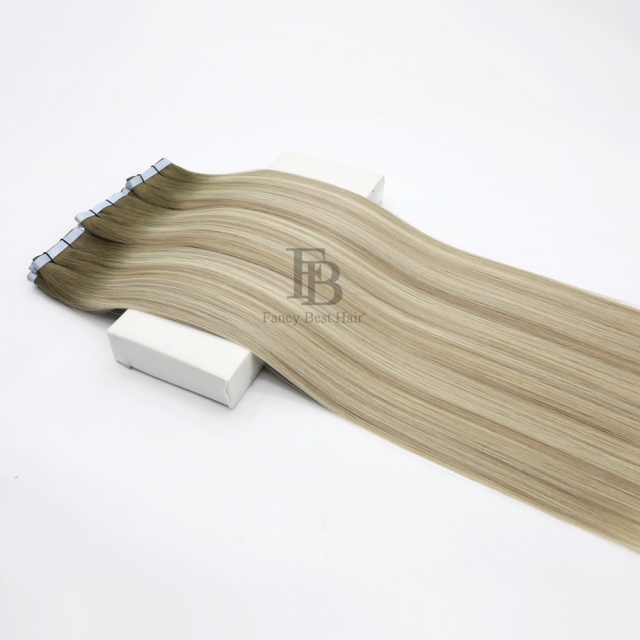#T8-P14/60 Rooted Balayage - Genius Tape in Weft