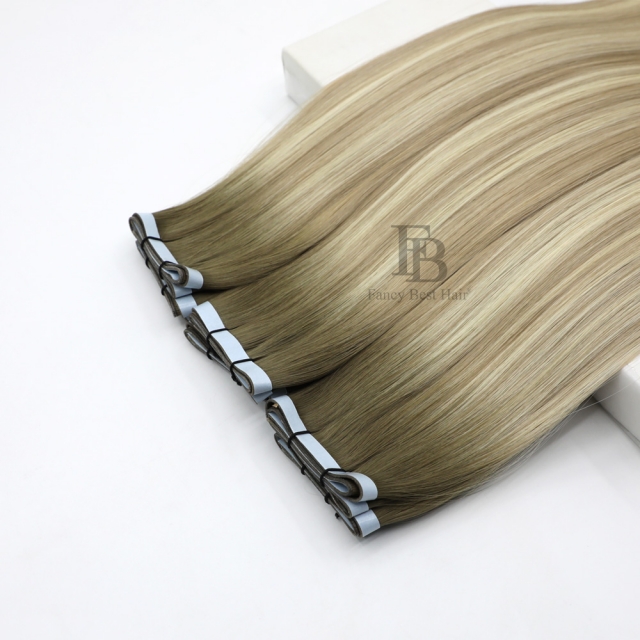 #T8-P14/60 Rooted Balayage - Genius Tape in Weft