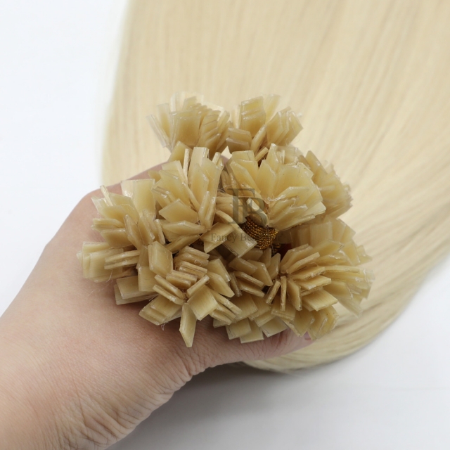 #60A Platinum Blonde Flat Tip Hair