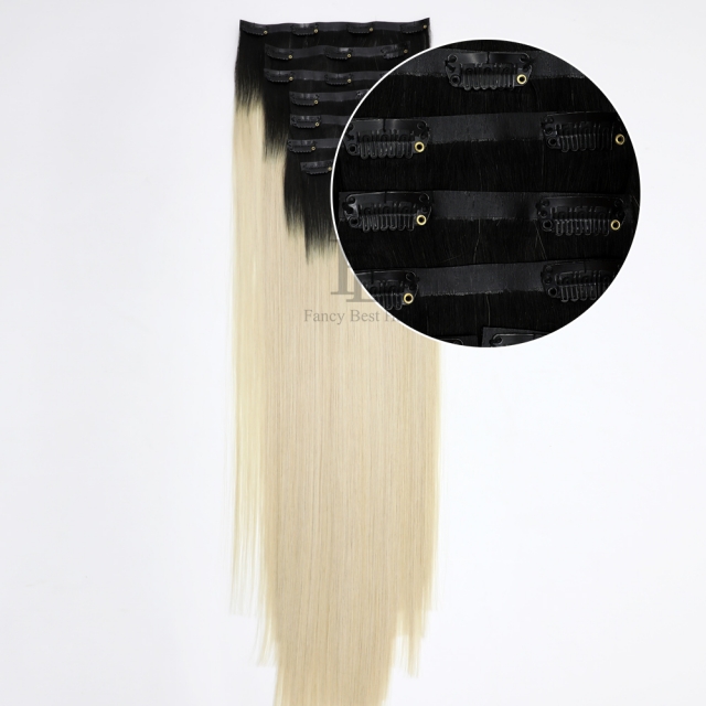 #T1B-M60/ice PU - Clip in Hair - Classic Range