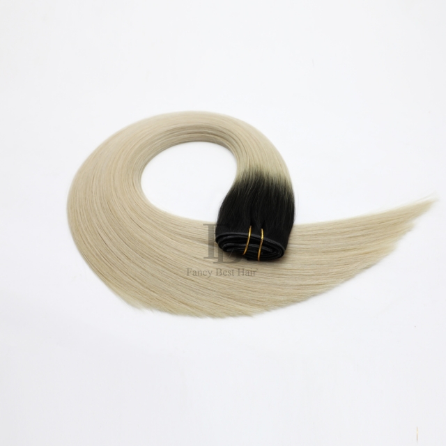 #T1B-M60/ice PU - Clip in Hair - Classic Range