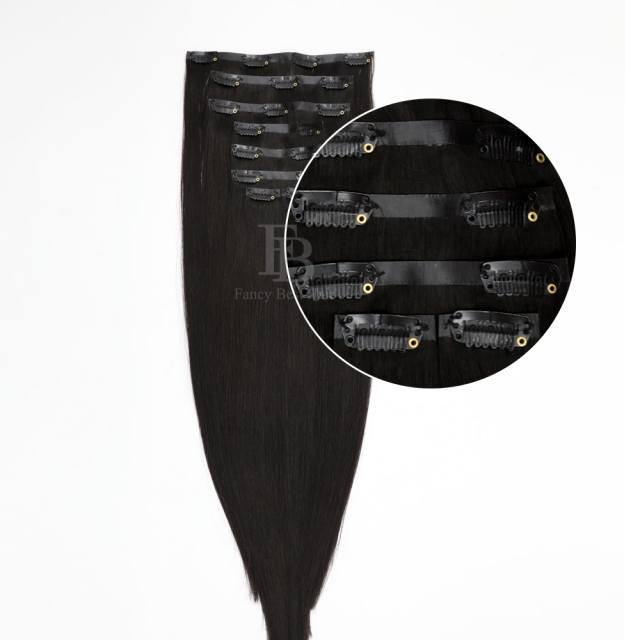 #1B PU - Clip in Hair - Classic Range