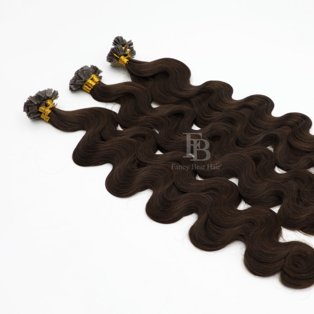 #3 Dark Brown - Flat/K tip Hair - Body Wave