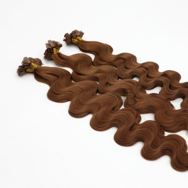 #30 Medium Auburn - Flat/K tip Hair - Body Wave