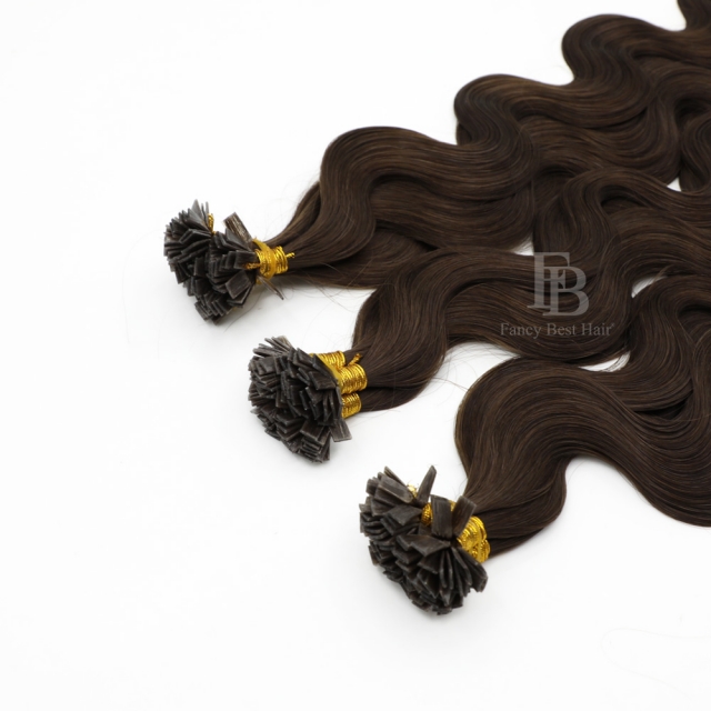 #3 Dark Brown - Flat/K tip Hair - Body Wave