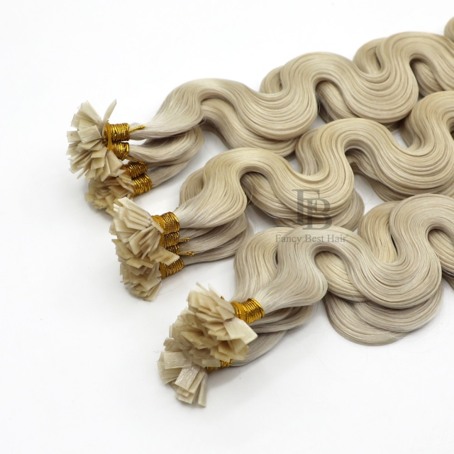 #ice Medium Auburn - Flat/K tip Hair - Body Wave