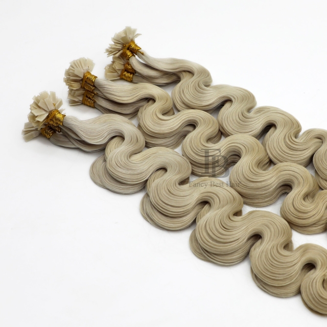 #ice Medium Auburn - Flat/K tip Hair - Body Wave