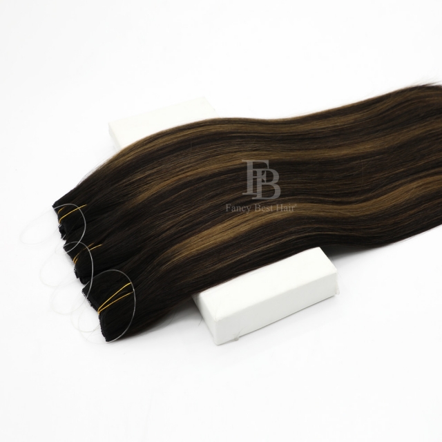 Rooted Balayage #T1B-1B/6  Halo Hair Extensions