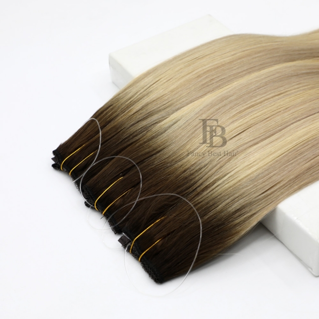Rooted Balayage #T3-14/22 Halo Hair Extensions