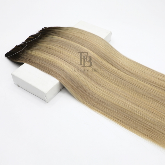 Rooted Balayage #T3-14/22 Halo Hair Extensions