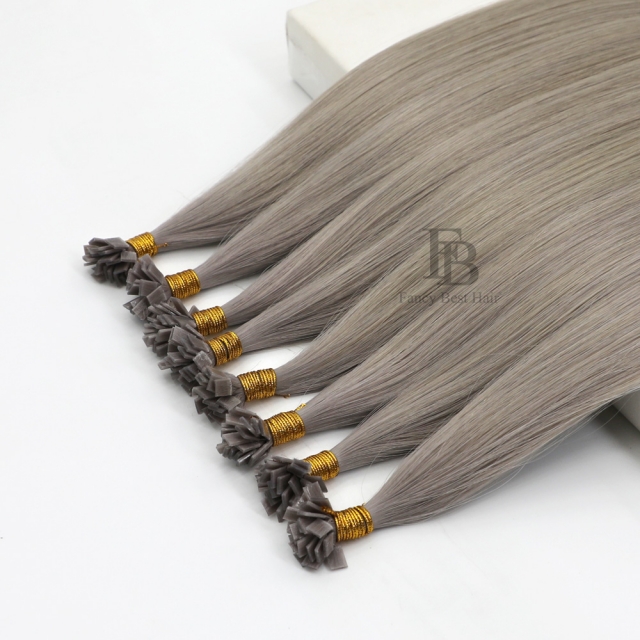 #18B Ash Blonde Flat Tip Hair