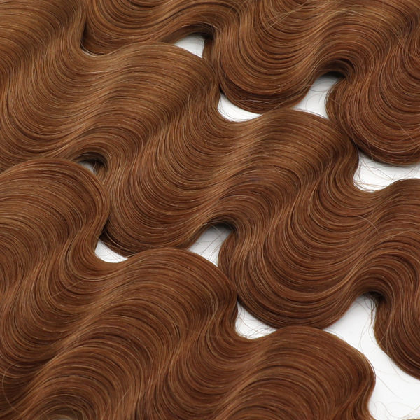 #30 Medium Auburn - Flat/K tip Hair - Body Wave