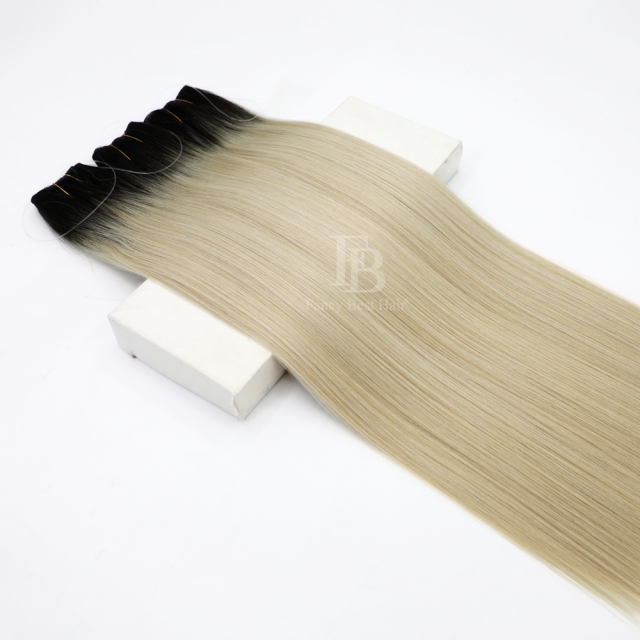 Rooted Balayage #T1B-M60/ice Halo Hair Extensions