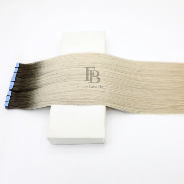 #T7-ice Ombre Injection Tape Hair