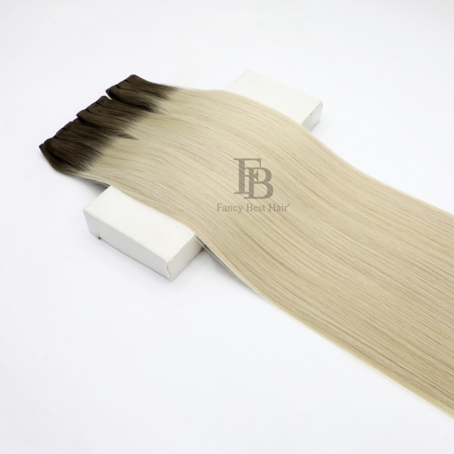 #T7-m60/ice Rooted Balayage - Butterfly Weft